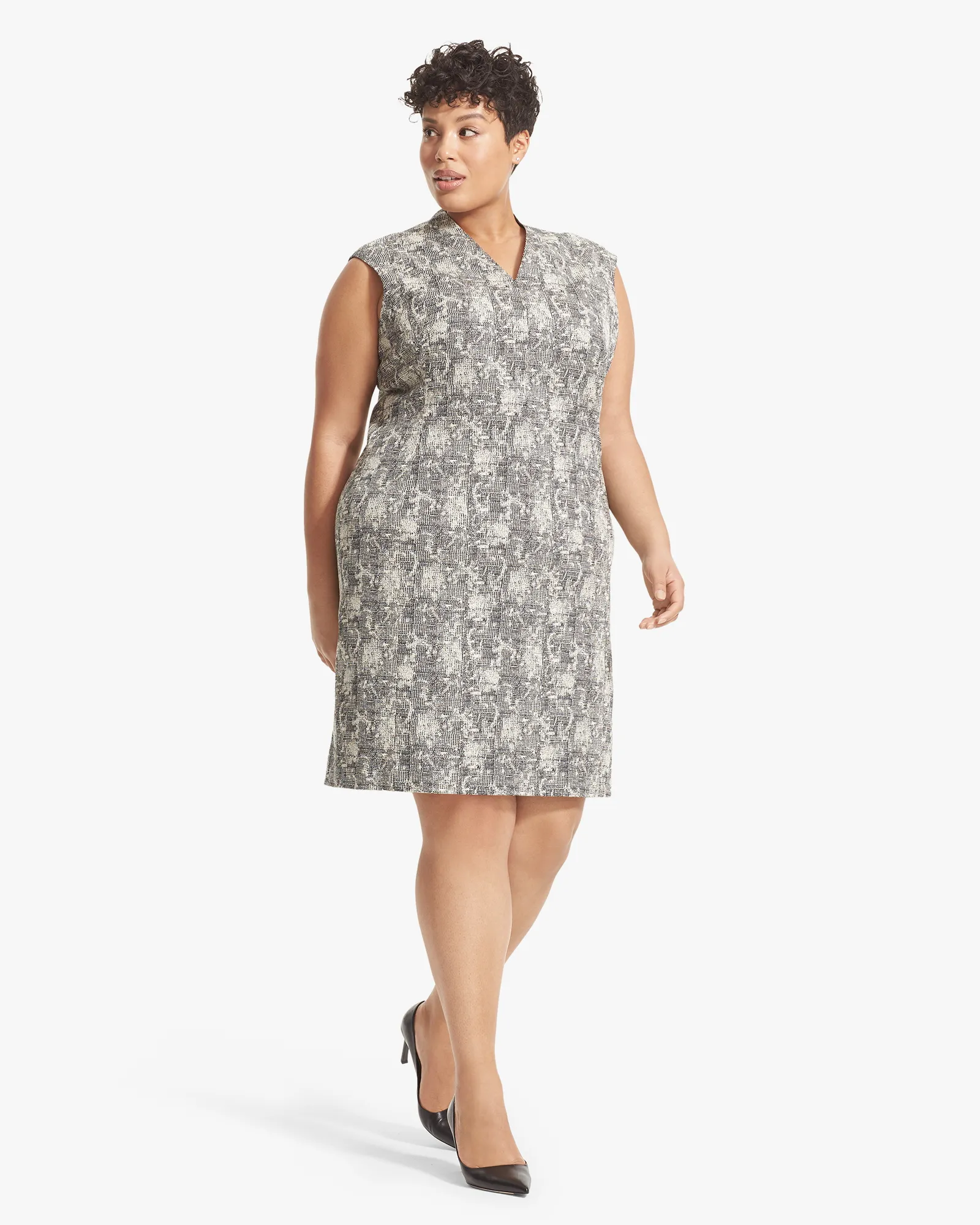 Aditi Dress | Black / White