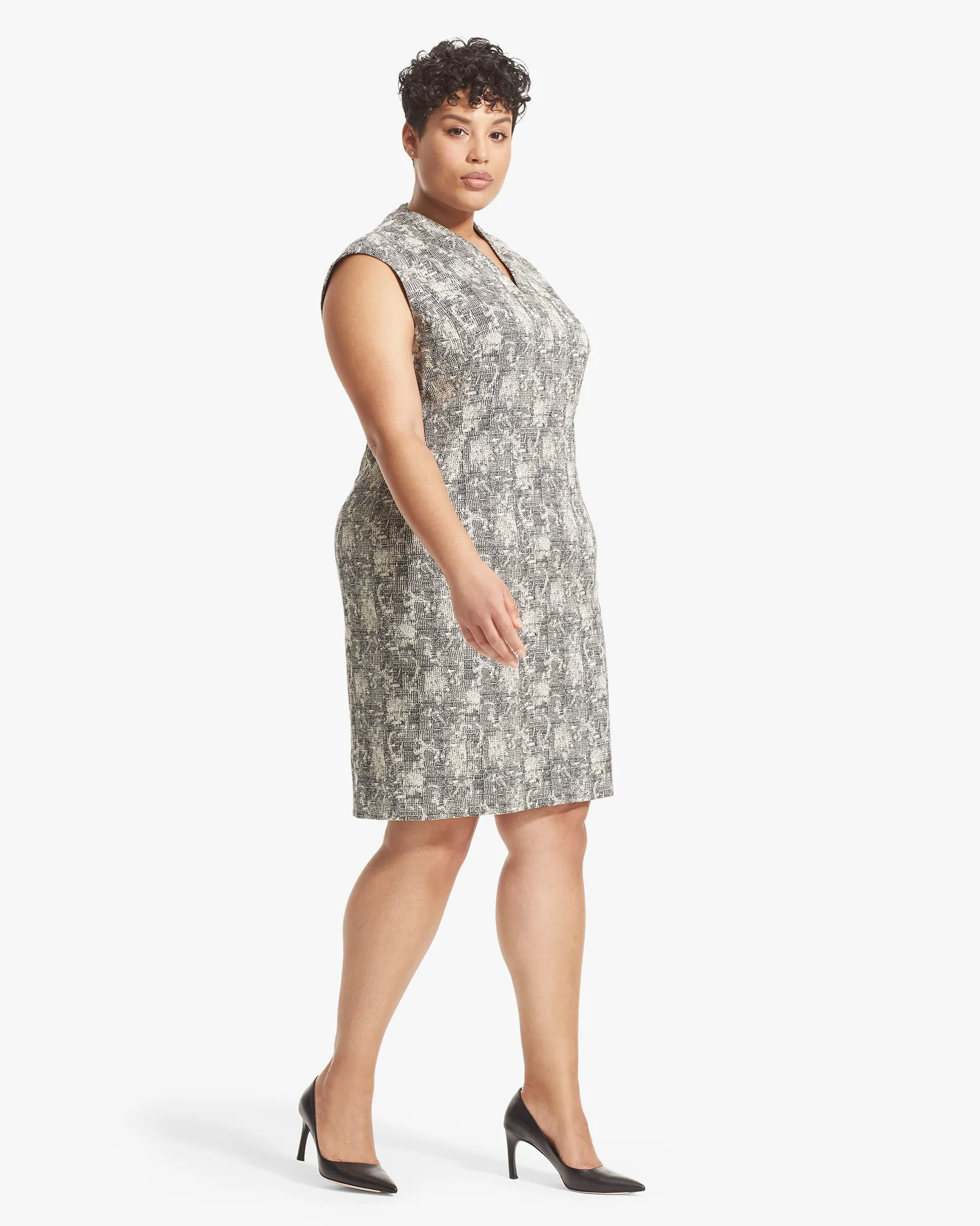 Aditi Dress | Black / White