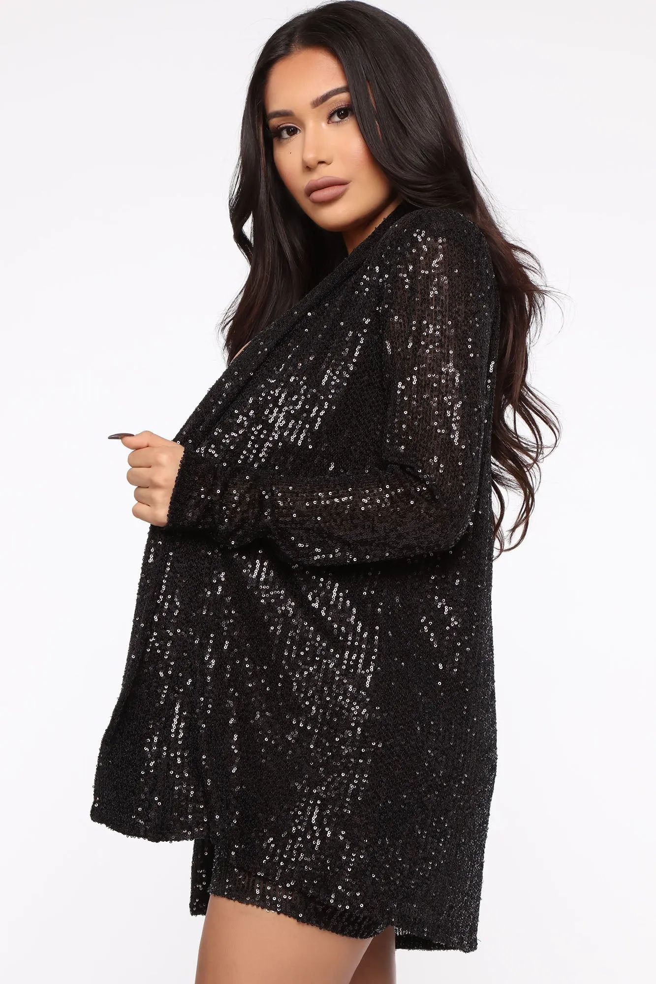 Attract The Paparazzi 2 Piece Mini Dress Set - Black