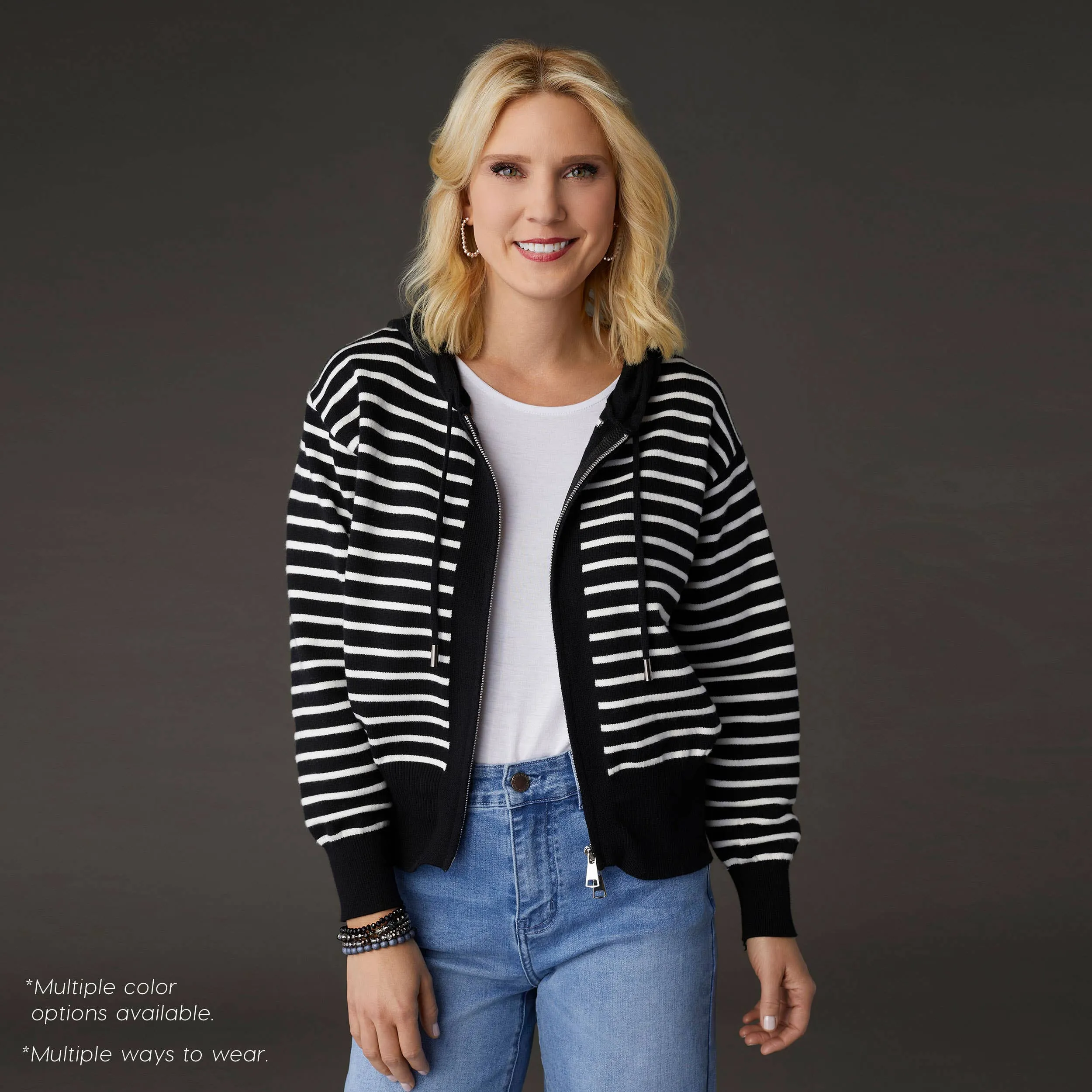 Audree Zip-Up Hooded Sweater