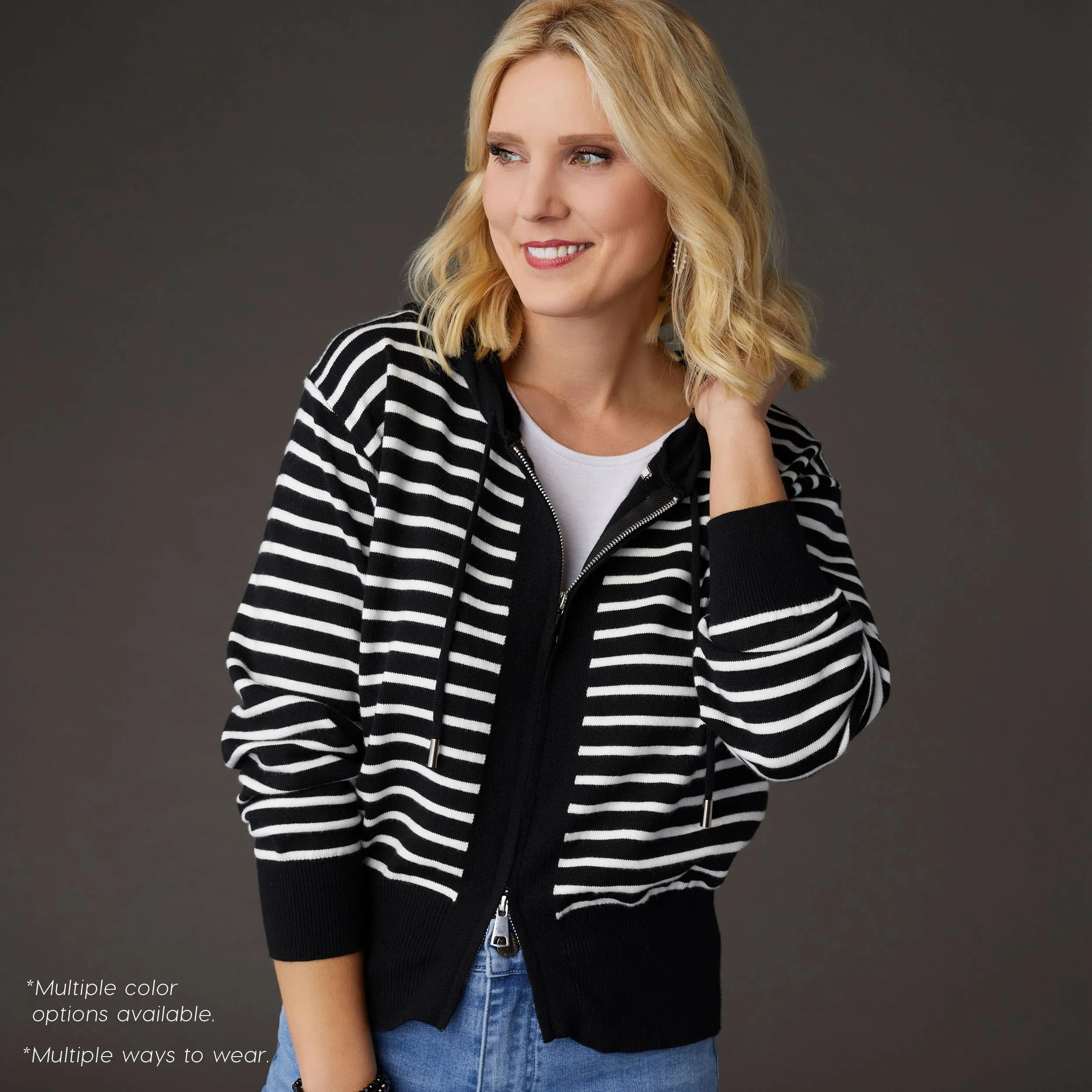 Audree Zip-Up Hooded Sweater