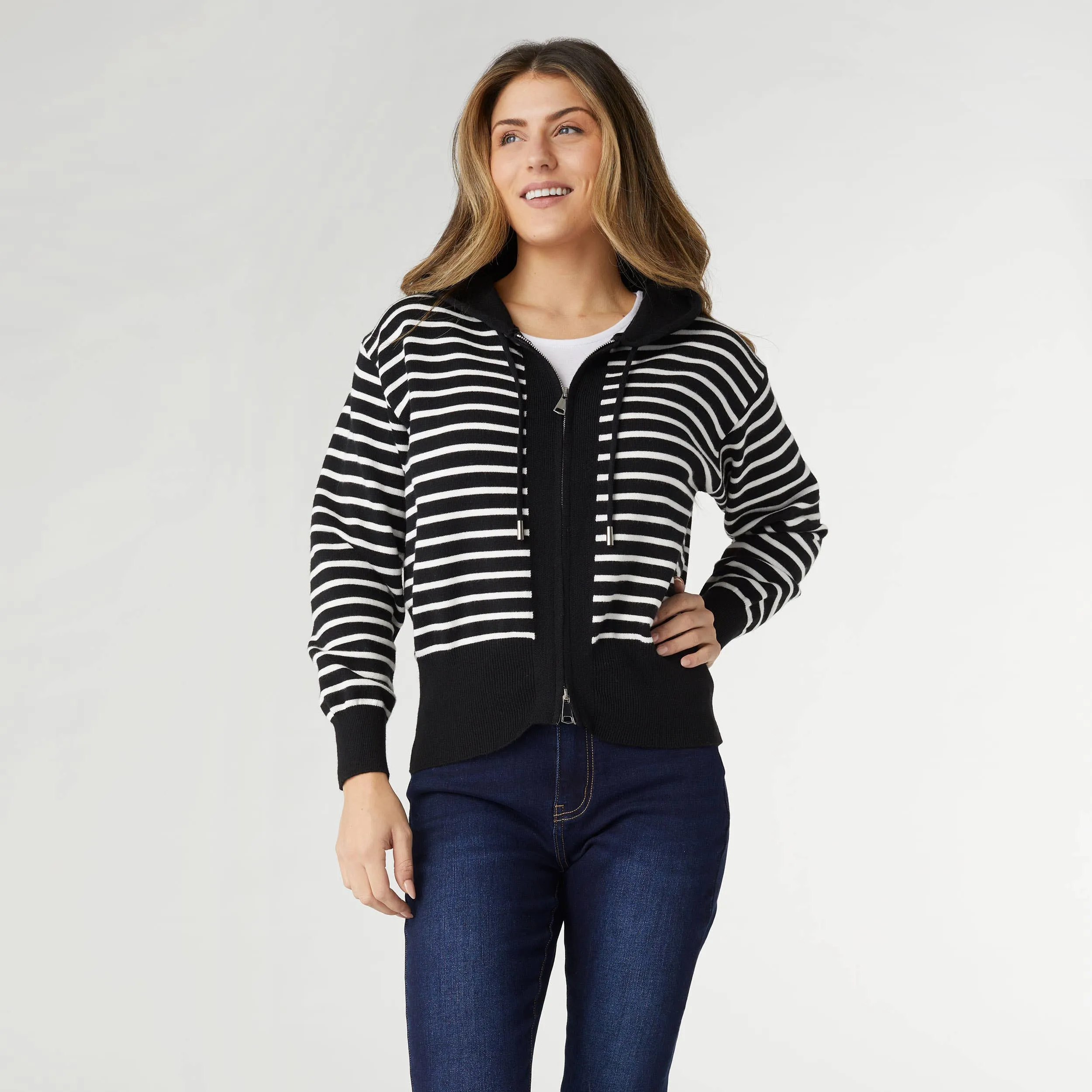 Audree Zip-Up Hooded Sweater