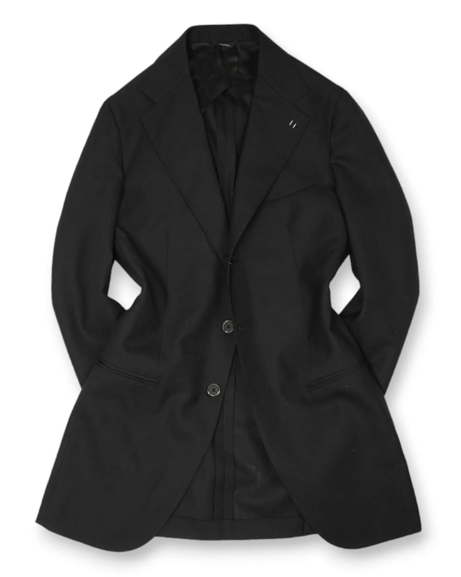 Berg & Berg - Black High Twist Wool Sports Jacket 148 Slim