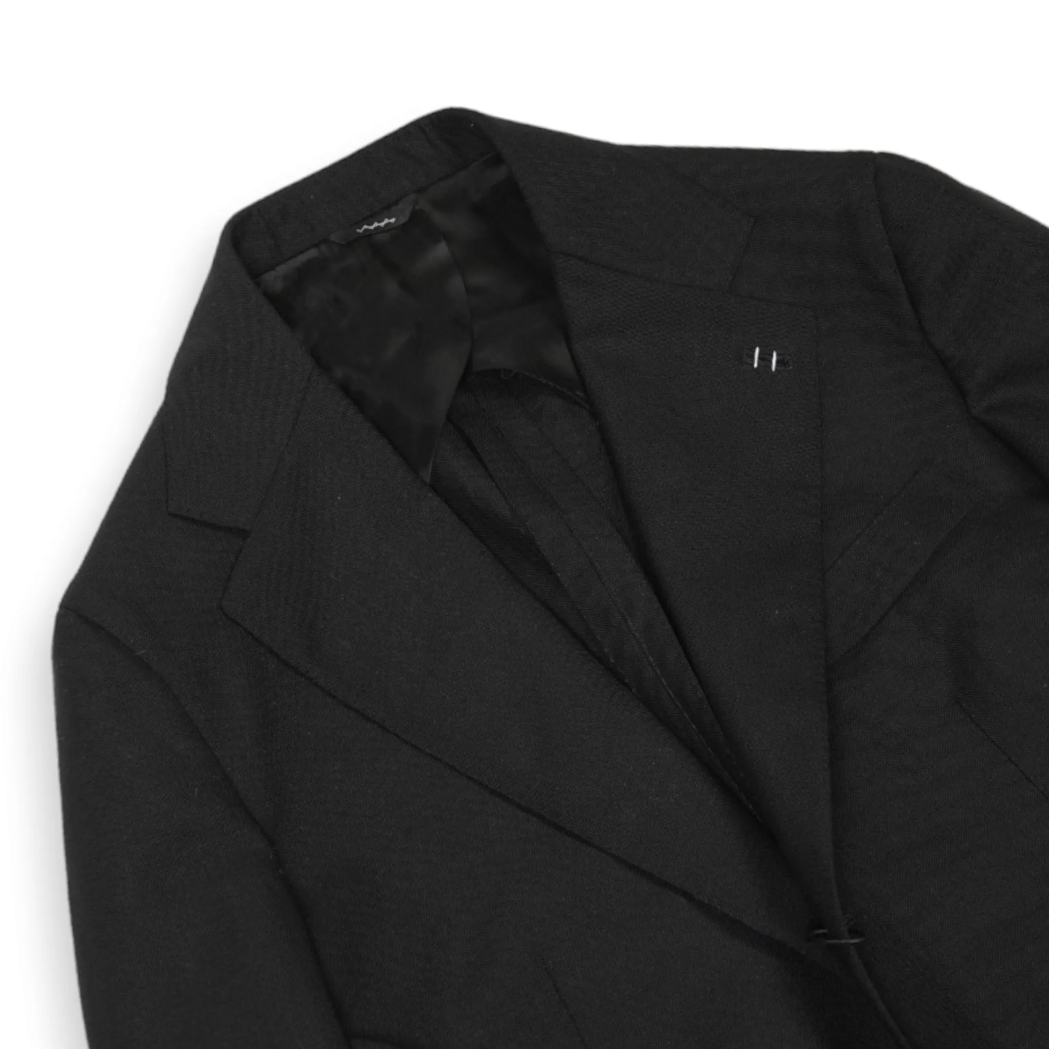 Berg & Berg - Black High Twist Wool Sports Jacket 148 Slim