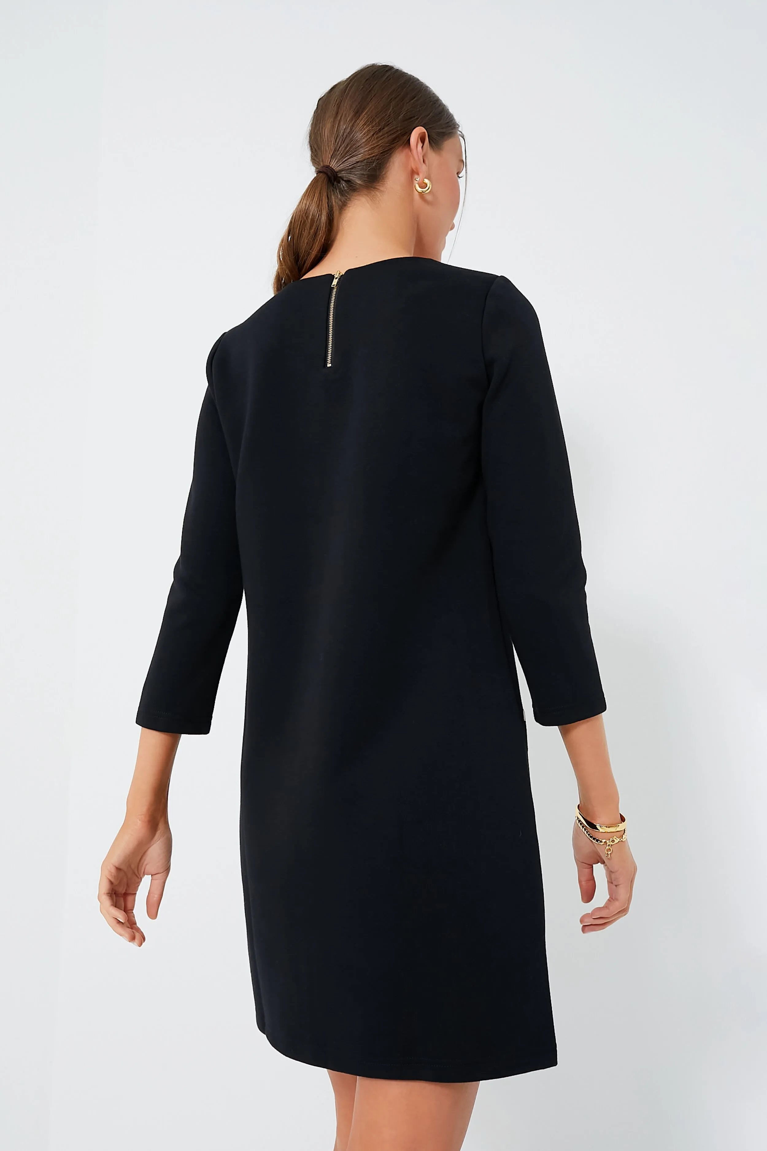 Black Francoise Mod Mini Dress