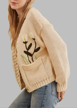 Bloom Where You're Planted Embroidered Knit Cardigan