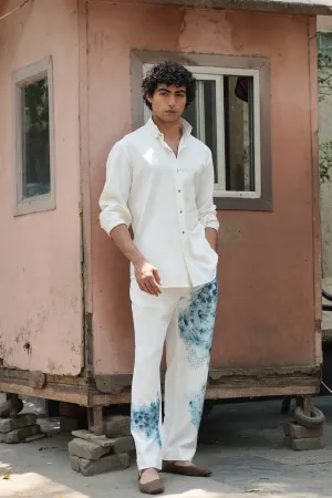 Blue Ink Overshirt Set