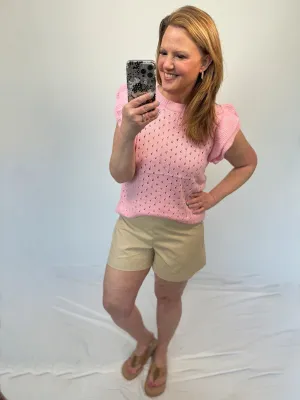 Breezy Linen Shorts in Tan