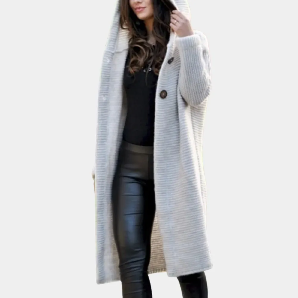 Claudia - Cozy Hooded Ladies' Cardigan
