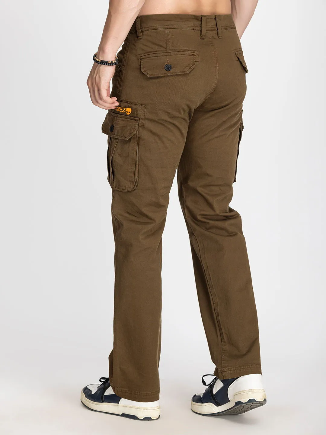 COFFEE BROWN COTTON CARGO 6-POCKETS DOPE VIBEZ