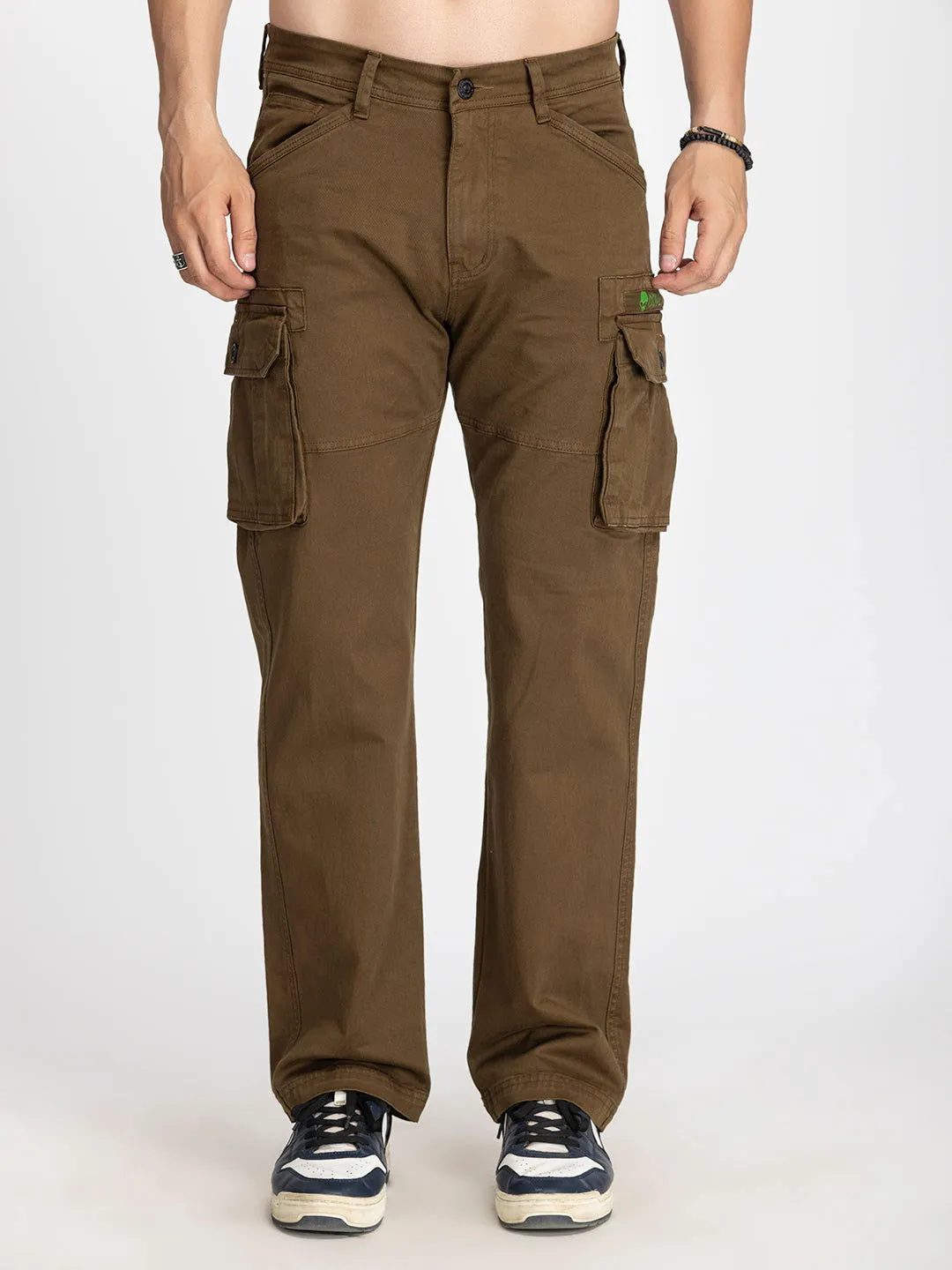 COFFEE BROWN COTTON CARGO 6-POCKETS DOPE VIBEZ