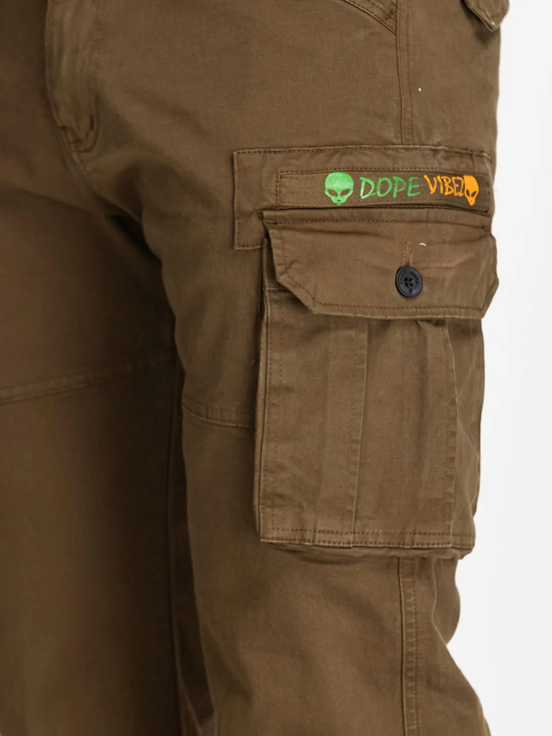 COFFEE BROWN COTTON CARGO 6-POCKETS DOPE VIBEZ