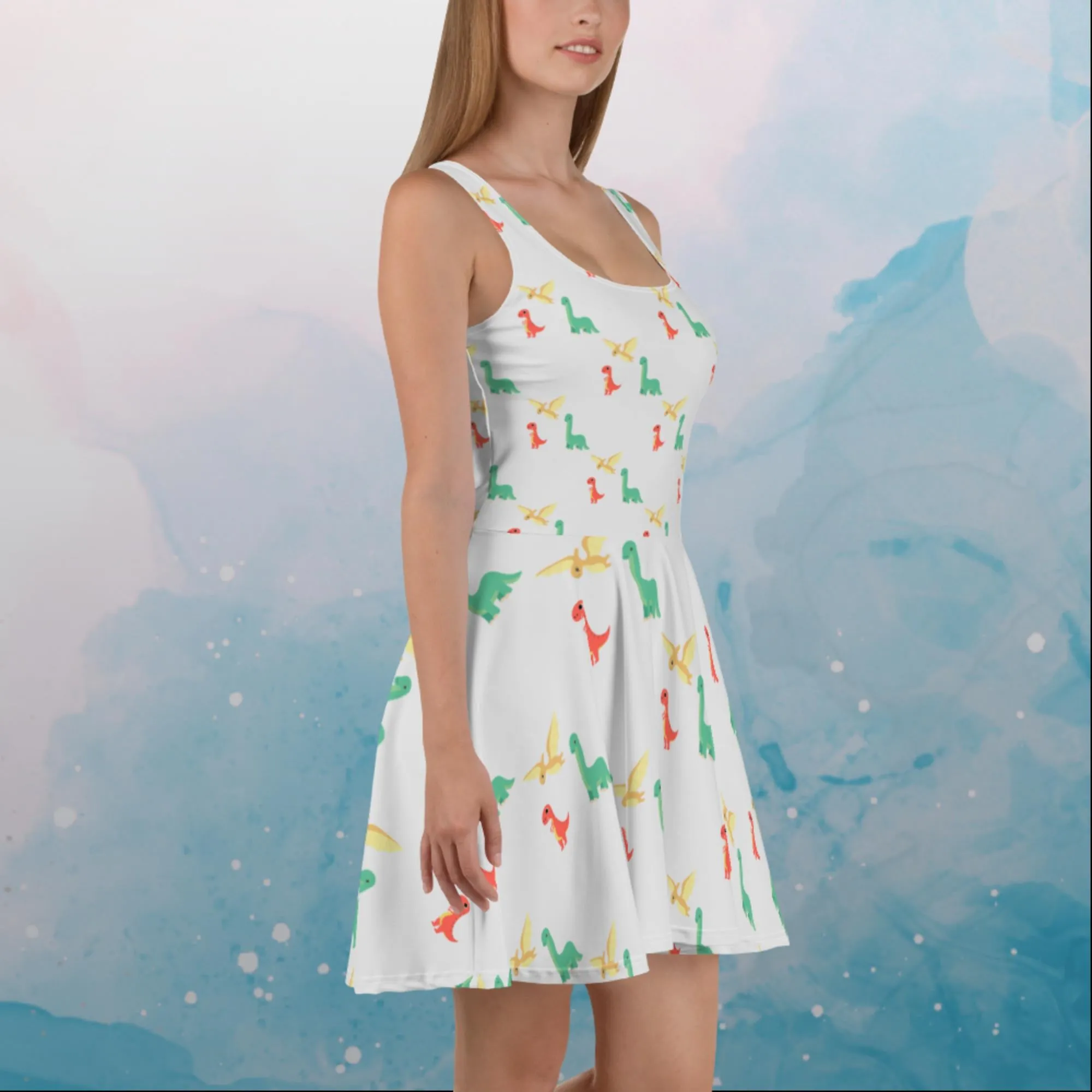 Cute Dinos Skater Dress