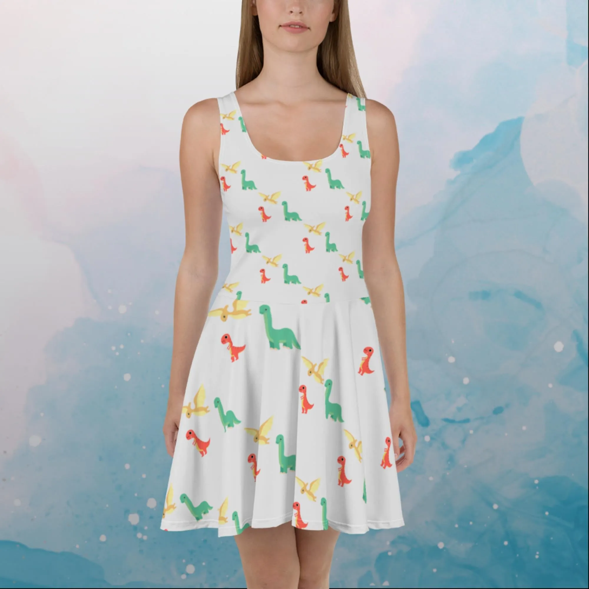Cute Dinos Skater Dress