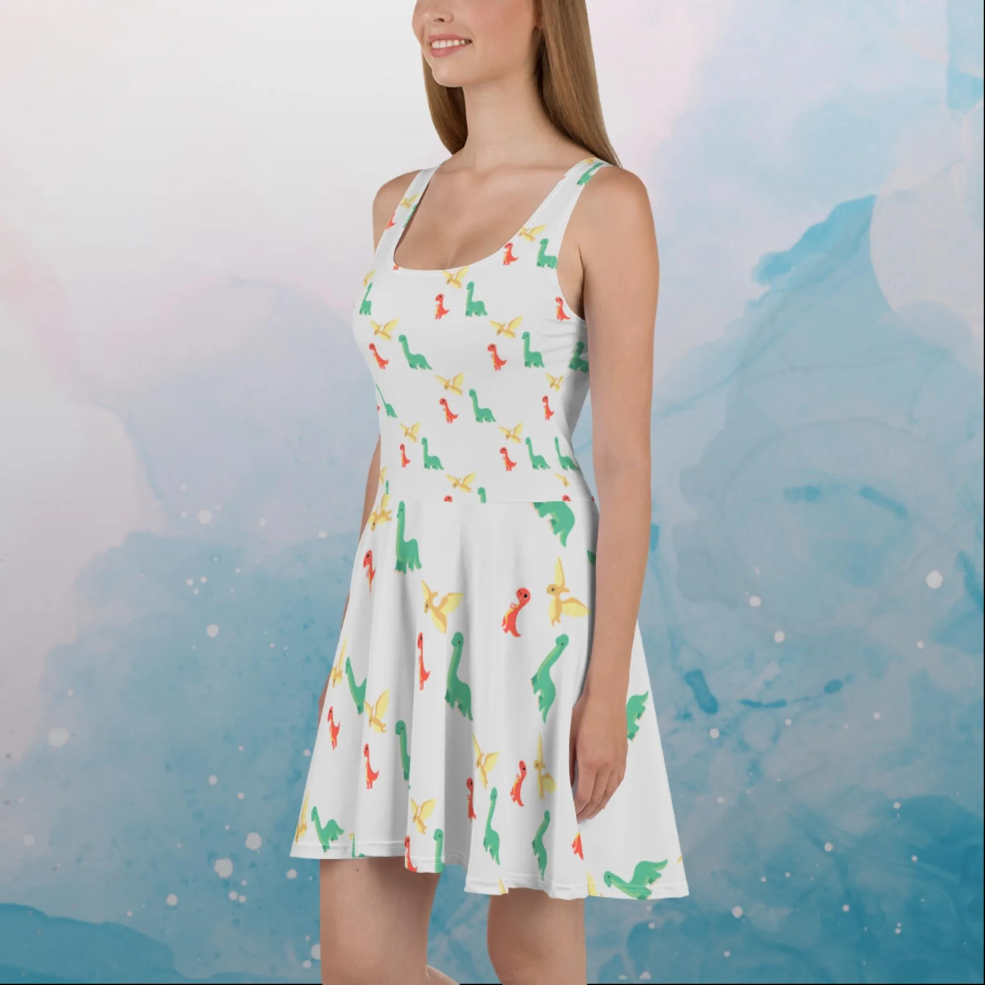 Cute Dinos Skater Dress