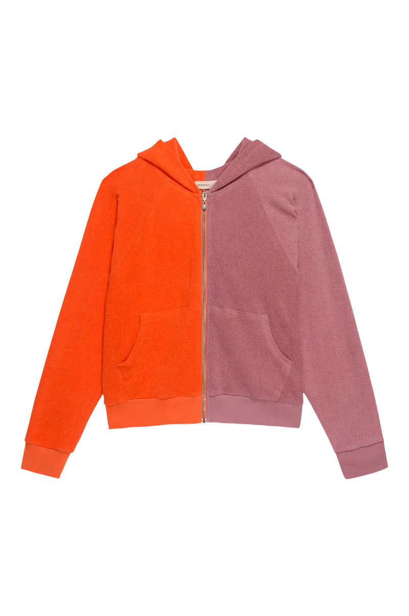 Duo Zip Up Papaya/Rhubarb