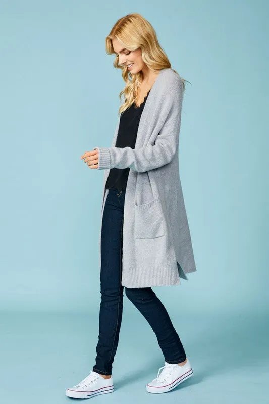 Heather Grey Cardigan - T1071