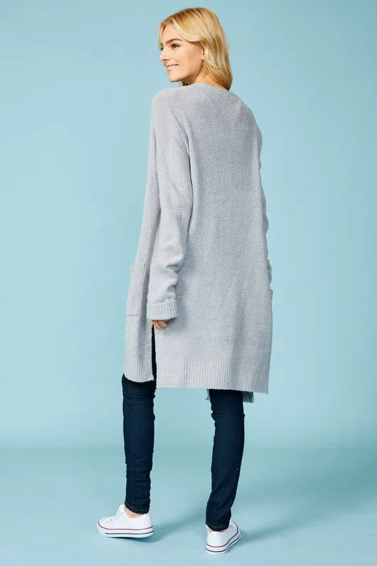 Heather Grey Cardigan - T1071