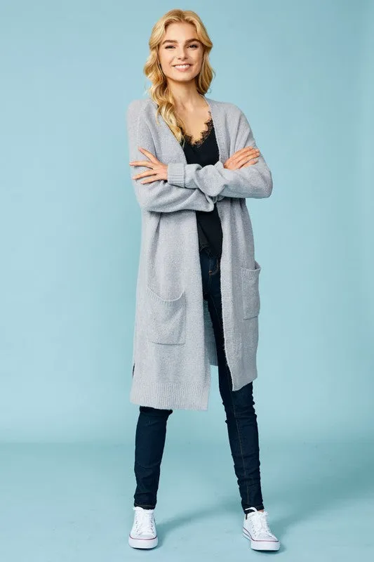 Heather Grey Cardigan - T1071