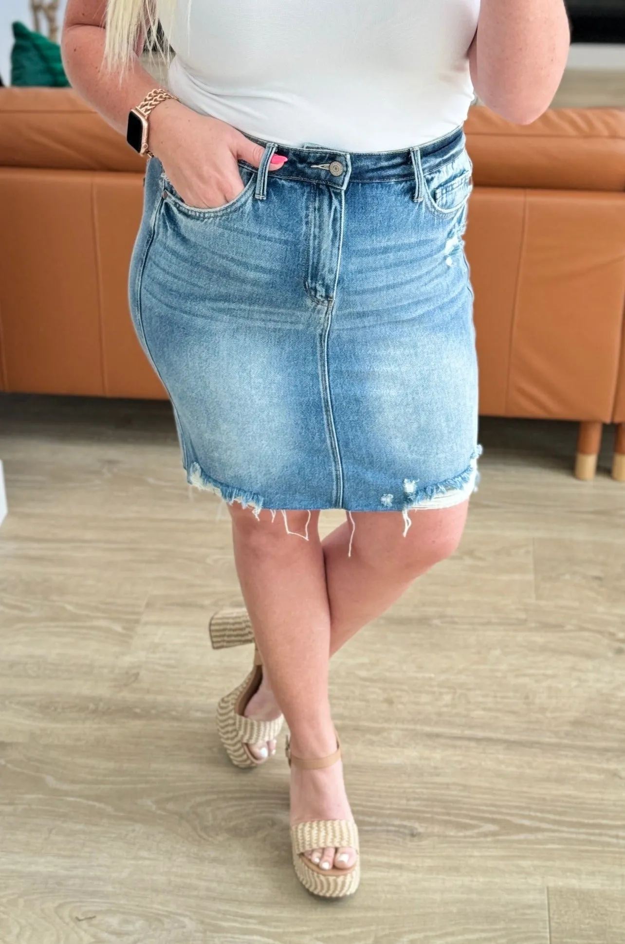 High Rise Rigid Magic Denim Judy Blue Skirt