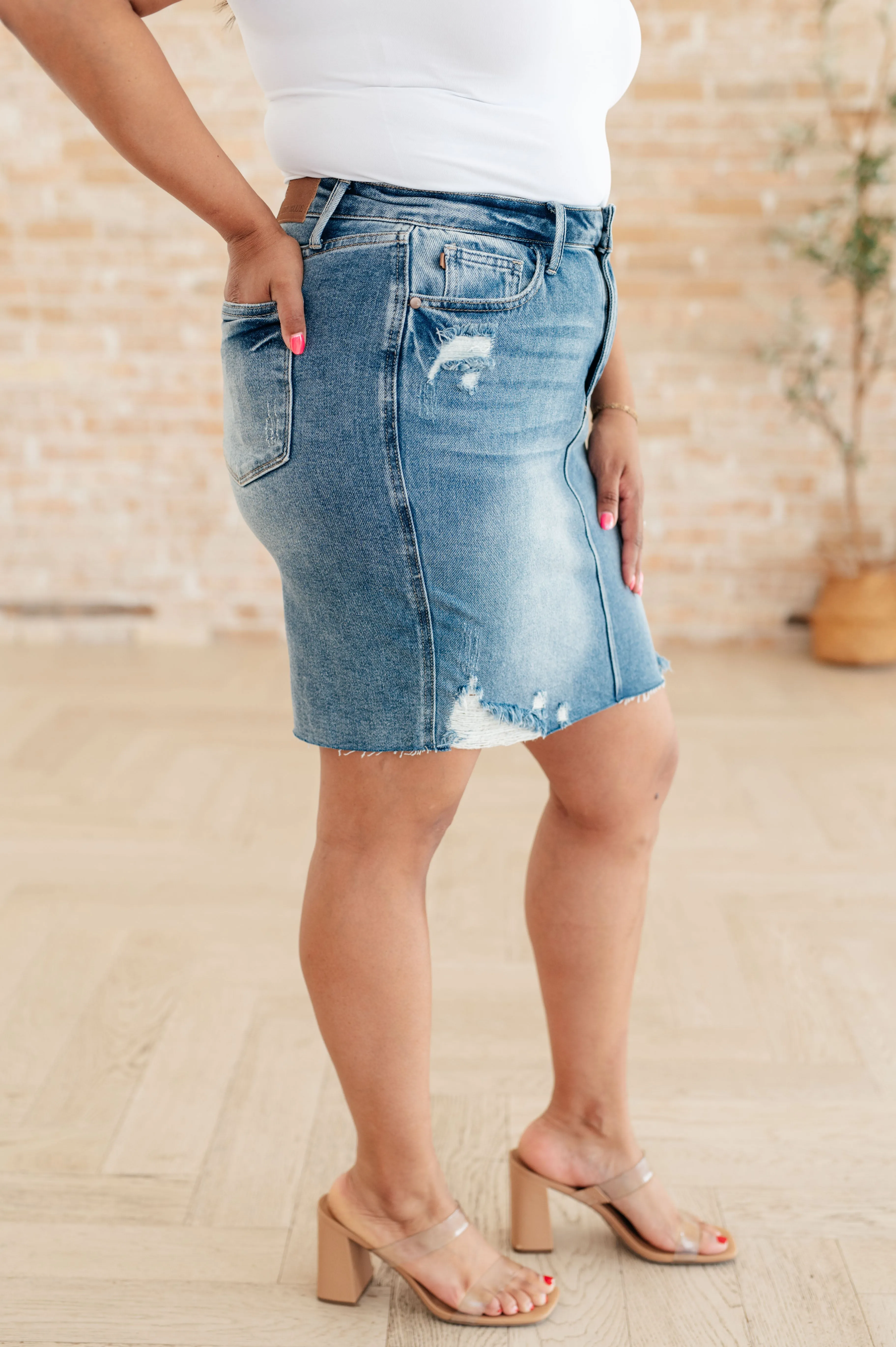 High Rise Rigid Magic Denim Judy Blue Skirt