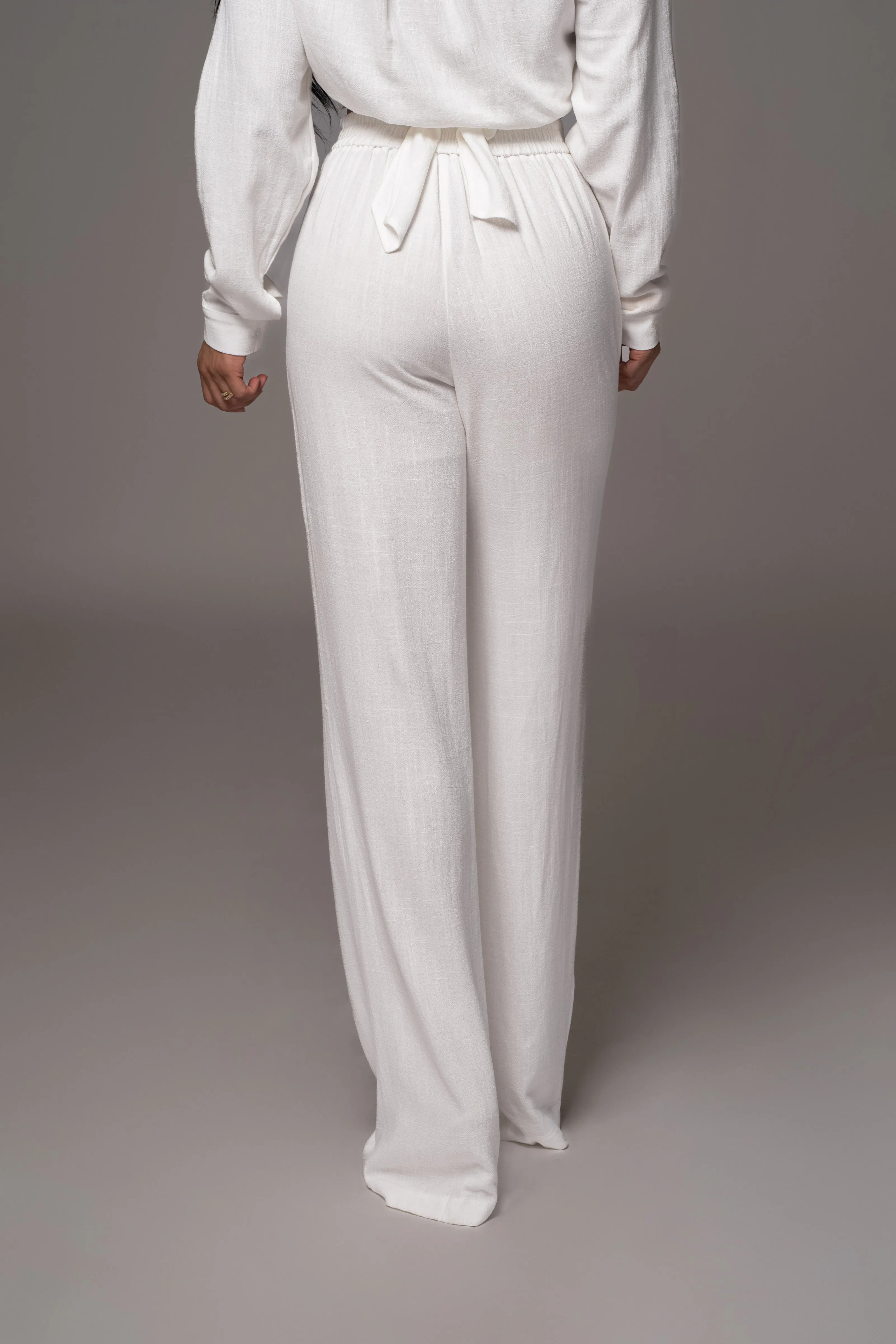 Ivory Thea Linen Pants