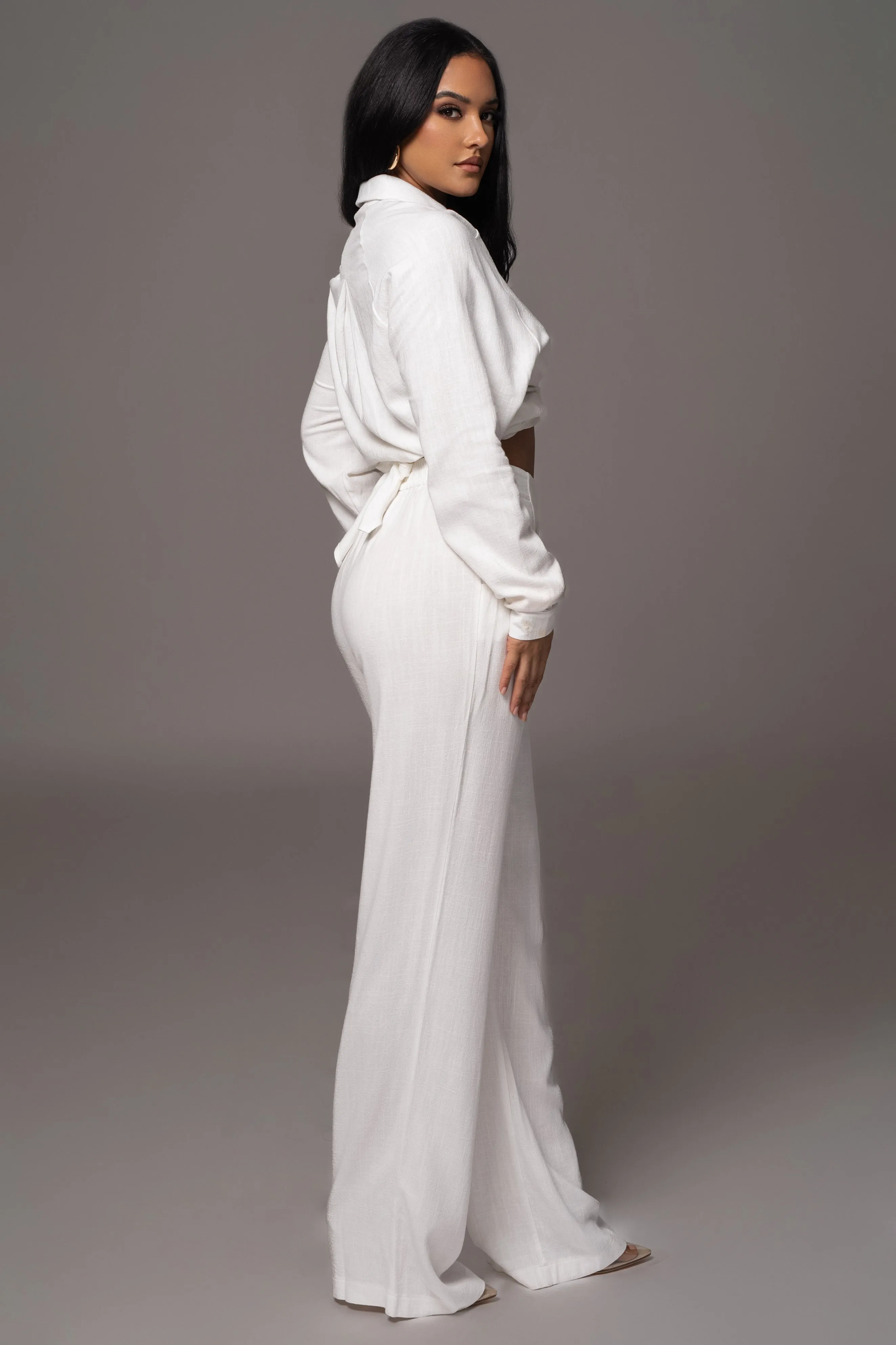 Ivory Thea Linen Pants