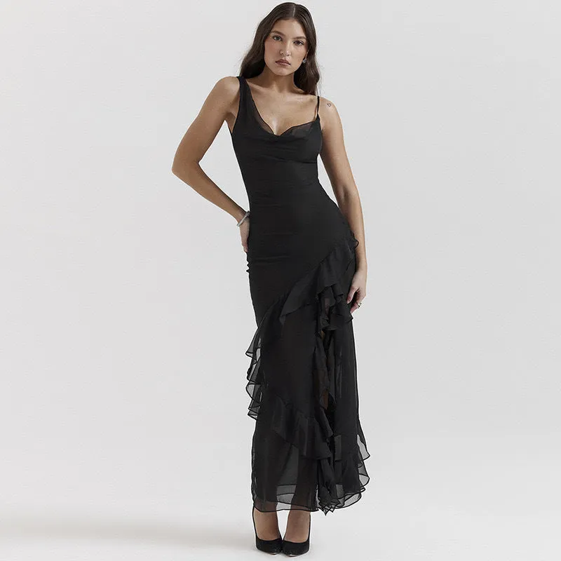 Ivyshape | Backless Sling Dress for A Stylish Look