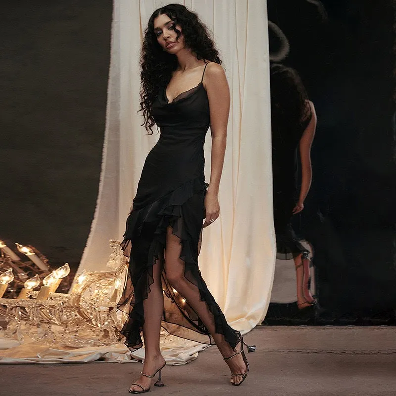 Ivyshape | Backless Sling Dress for A Stylish Look