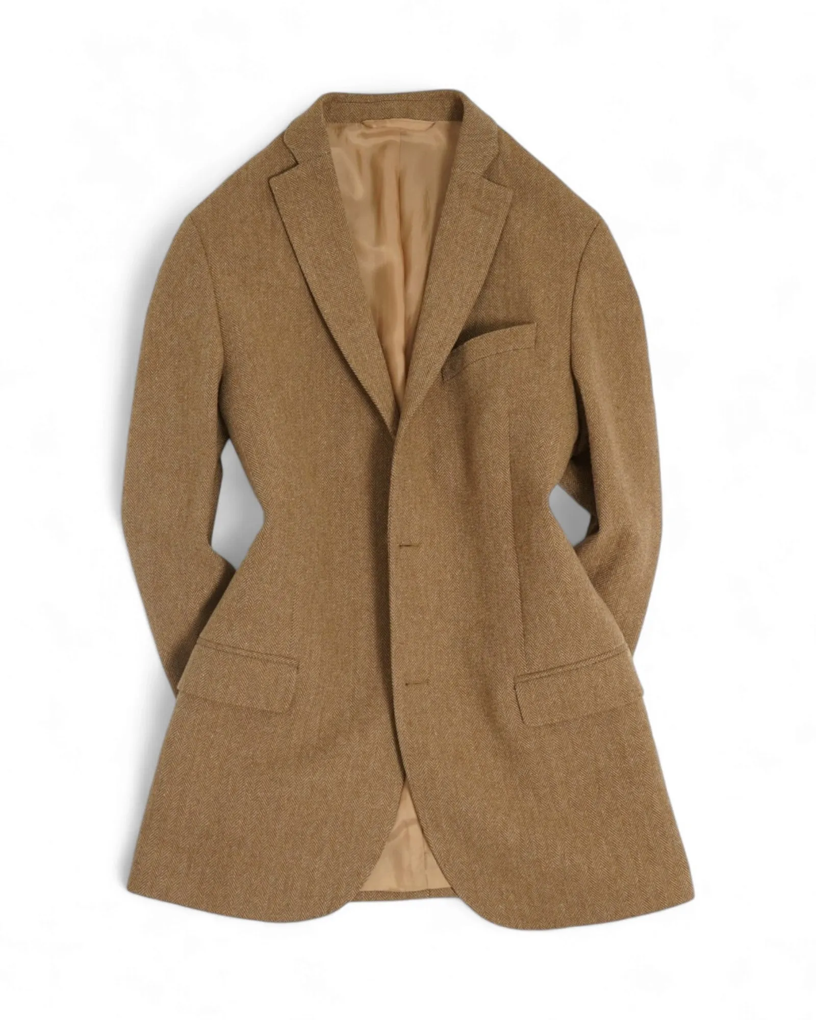 J.Lindeberg - Light Brown Herringbone Tweed Sports Jacket 50