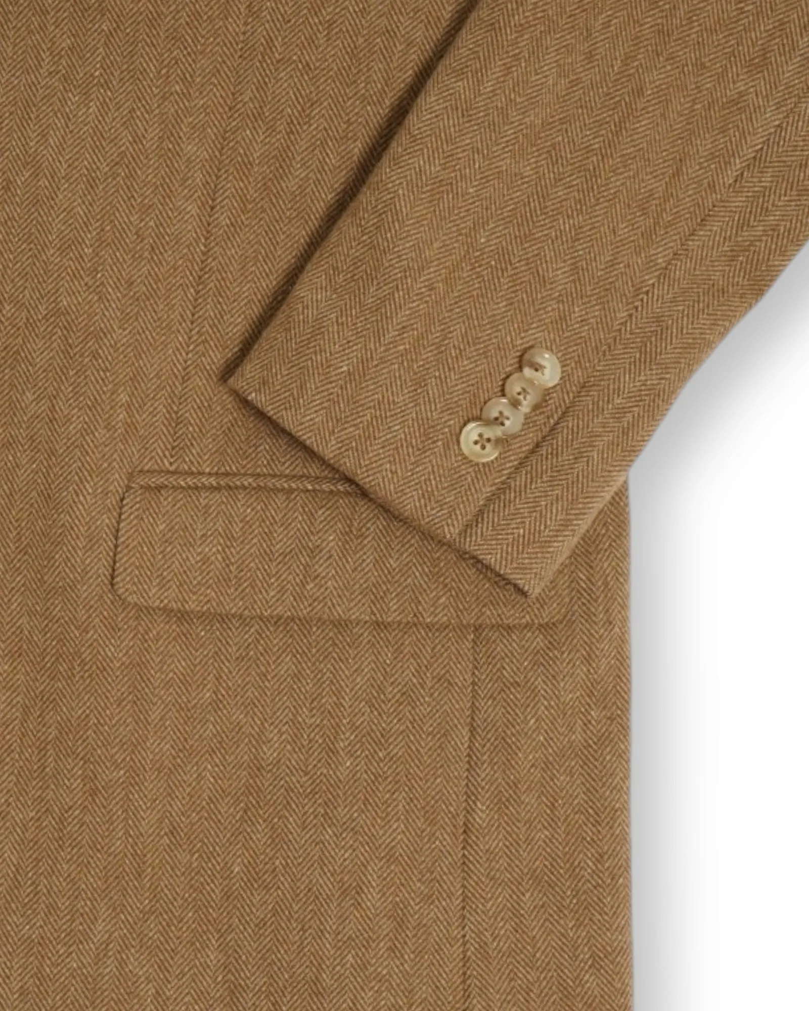 J.Lindeberg - Light Brown Herringbone Tweed Sports Jacket 50