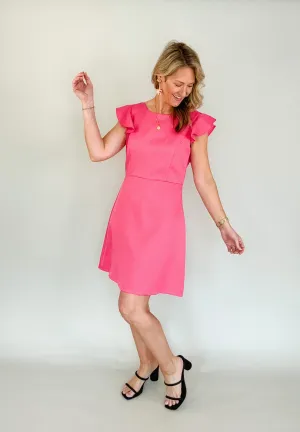 Lena Pink Ruffle Dress