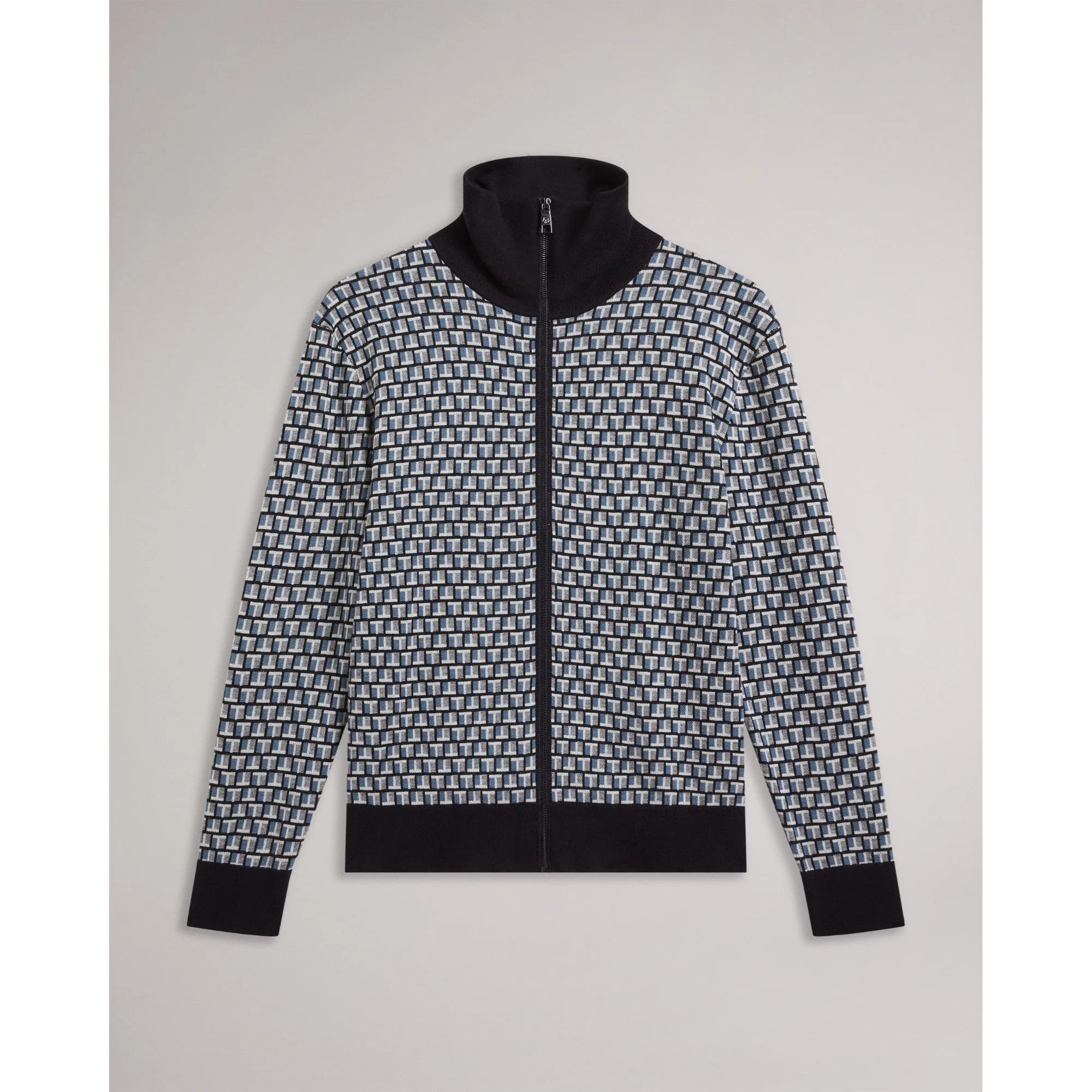 Men Mmk-Teeflow-Ls Regular Zip Through Knit - Blue