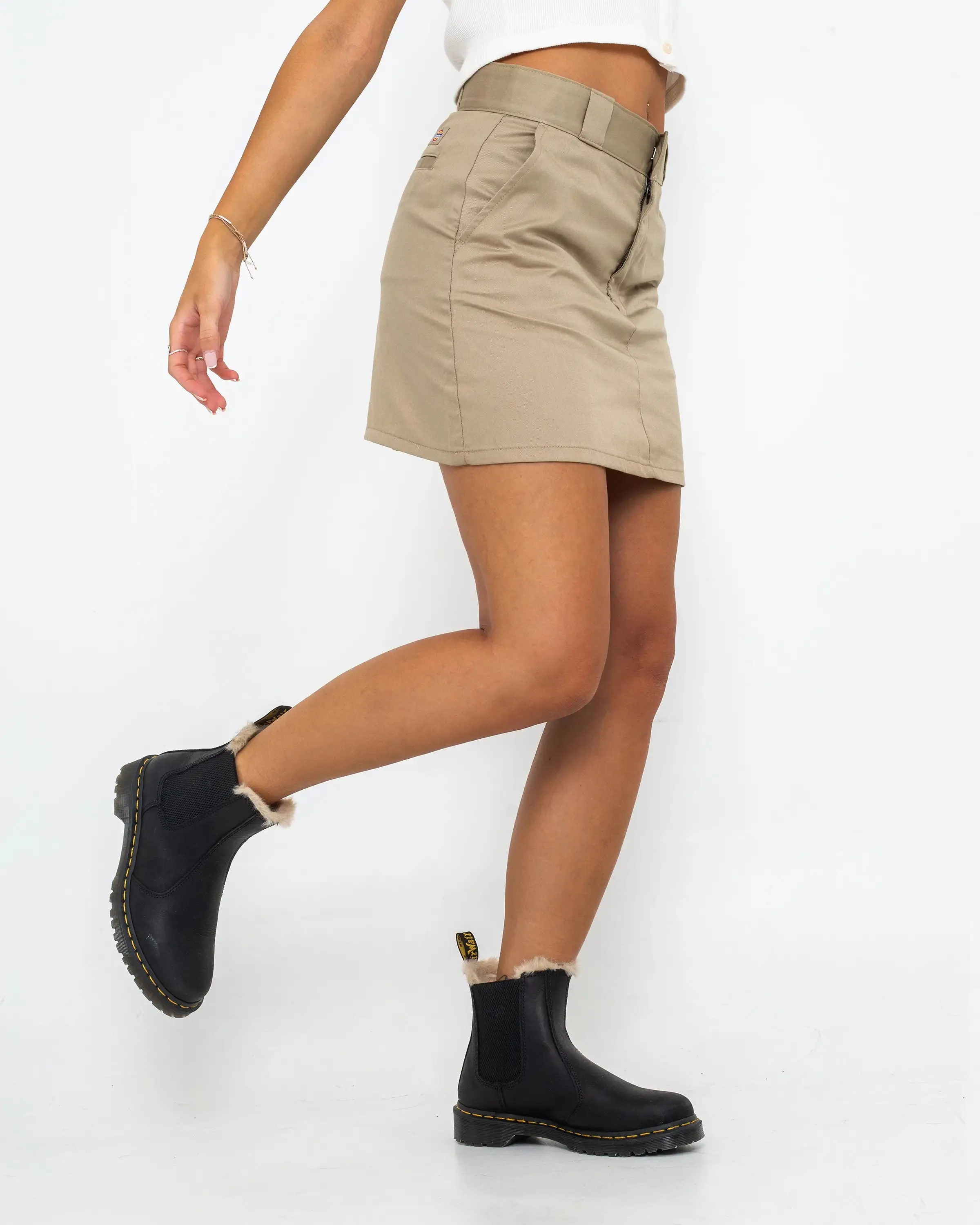 Mini Work Skirt in Khaki