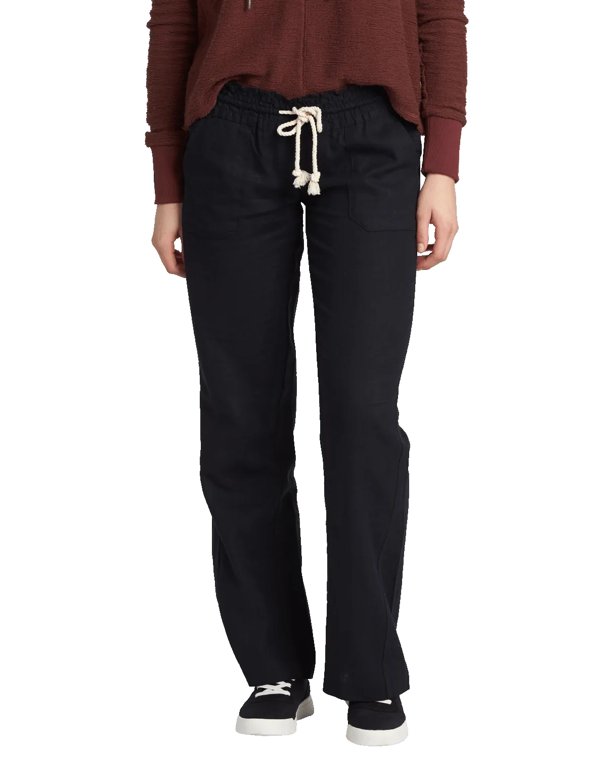 Oceanside Flared Trousers in True Black