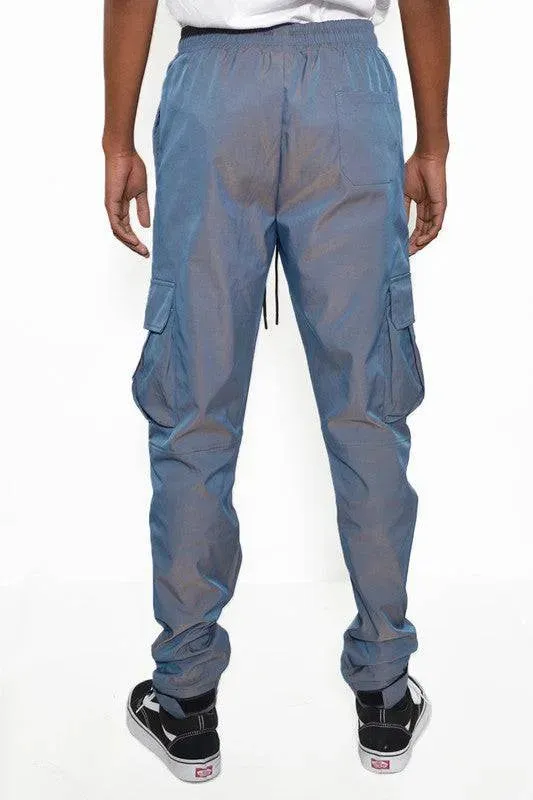 PEACOCK IRIDESCEINT JOGGER PANTS