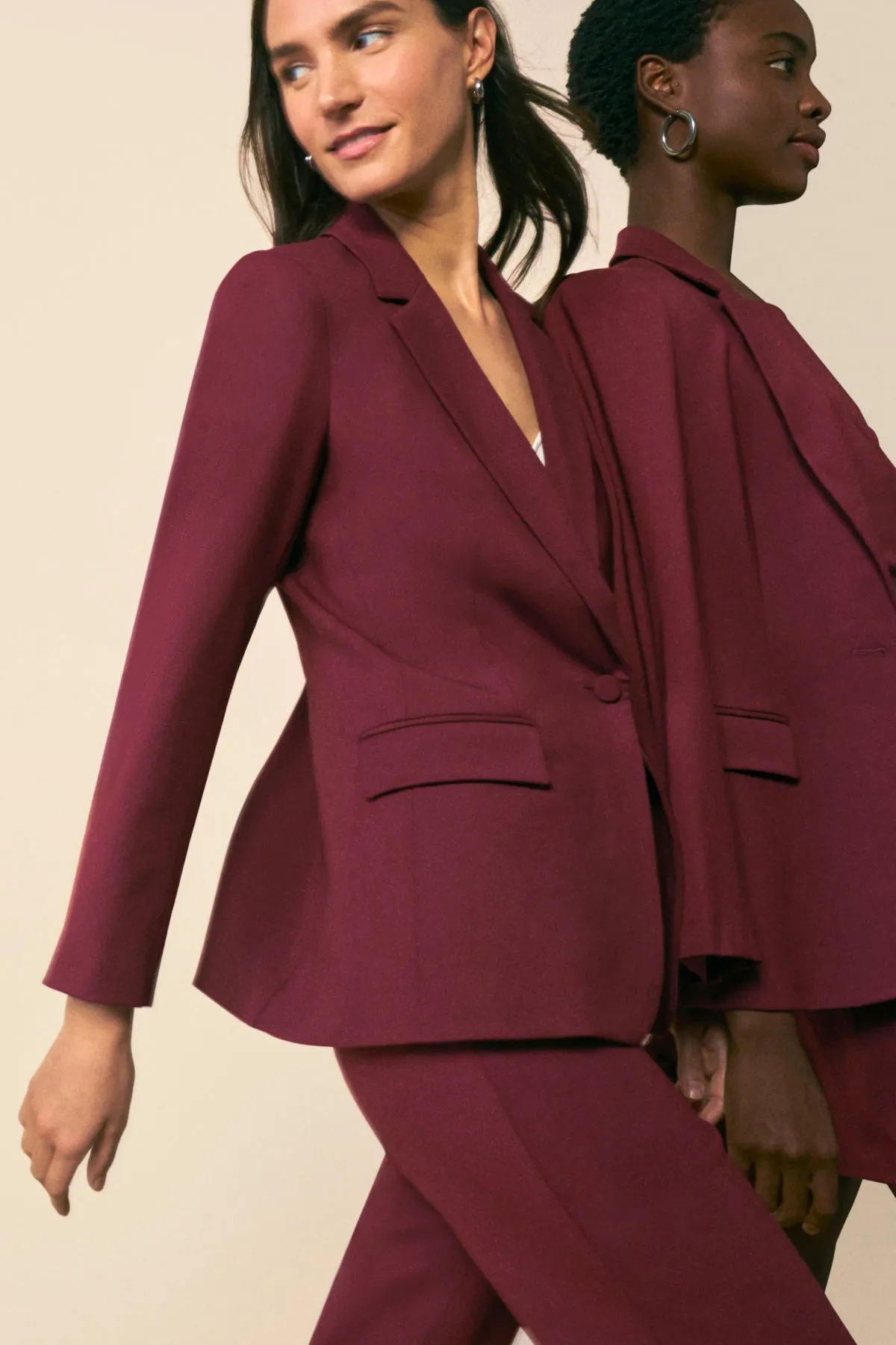 Rosie Dress - Washable Wool Twill :: Shiraz