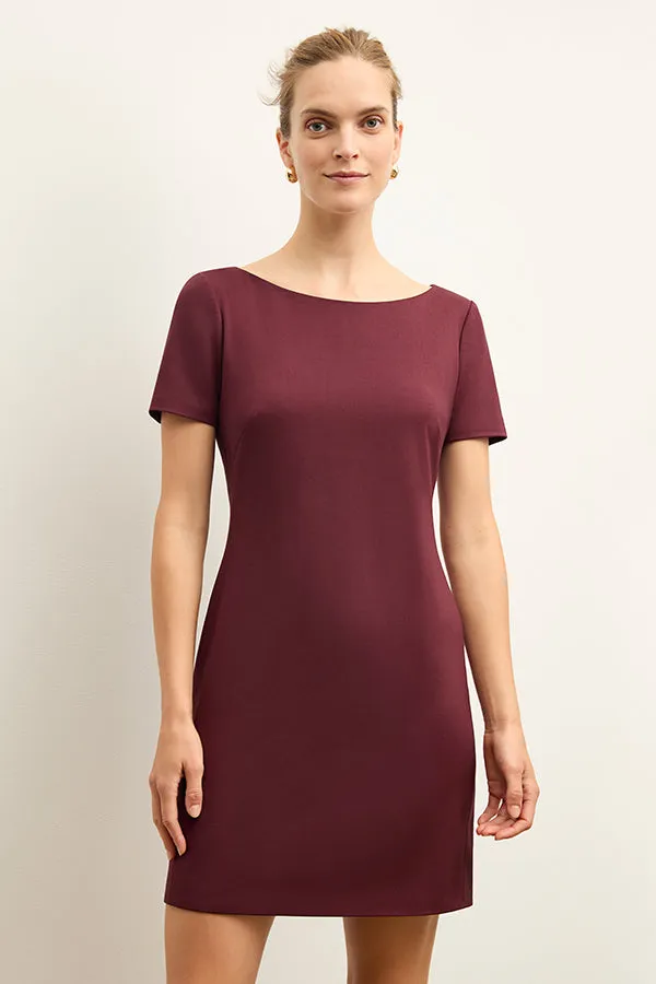 Rosie Dress - Washable Wool Twill :: Shiraz