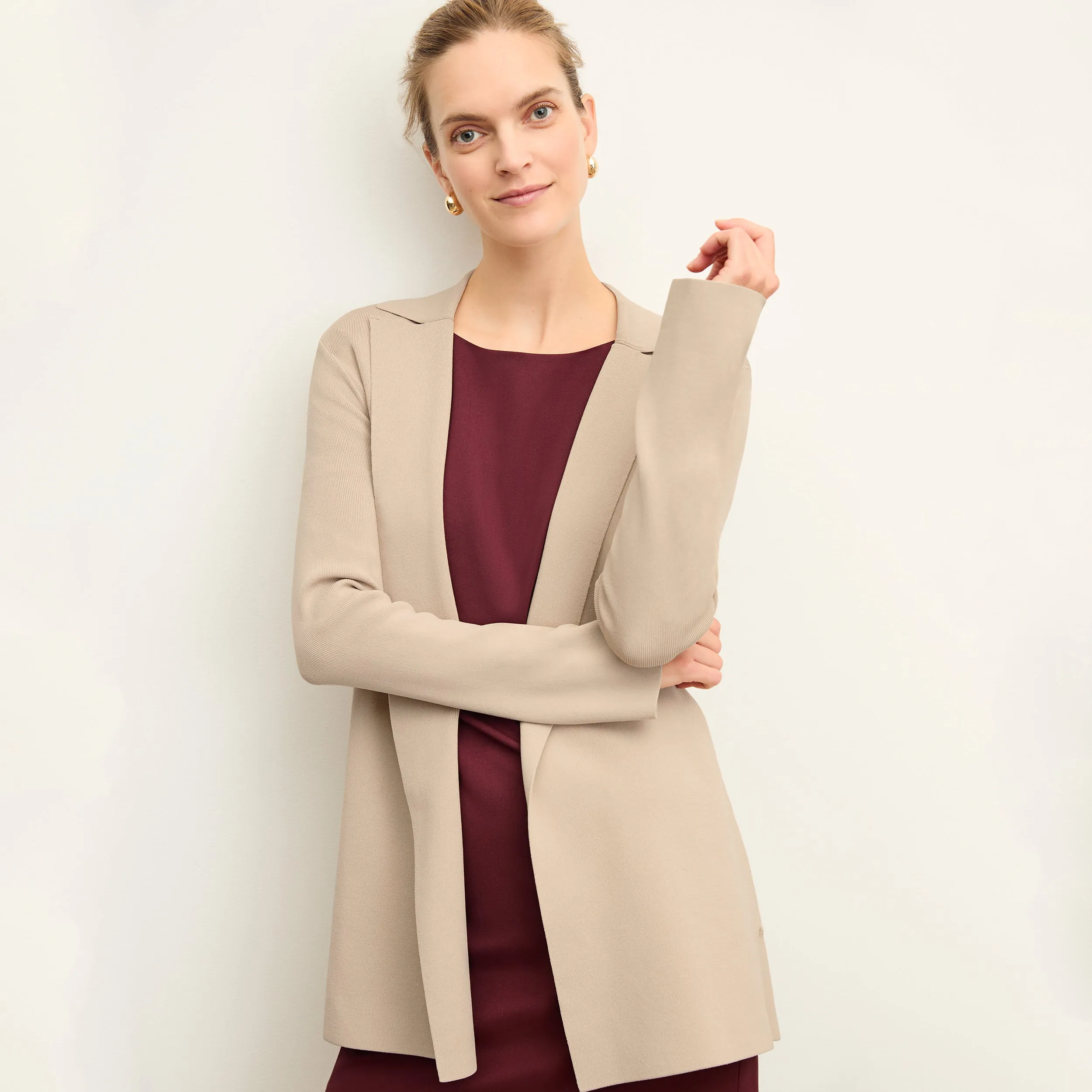 Rosie Dress - Washable Wool Twill :: Shiraz