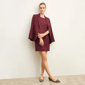 Rosie Dress - Washable Wool Twill :: Shiraz
