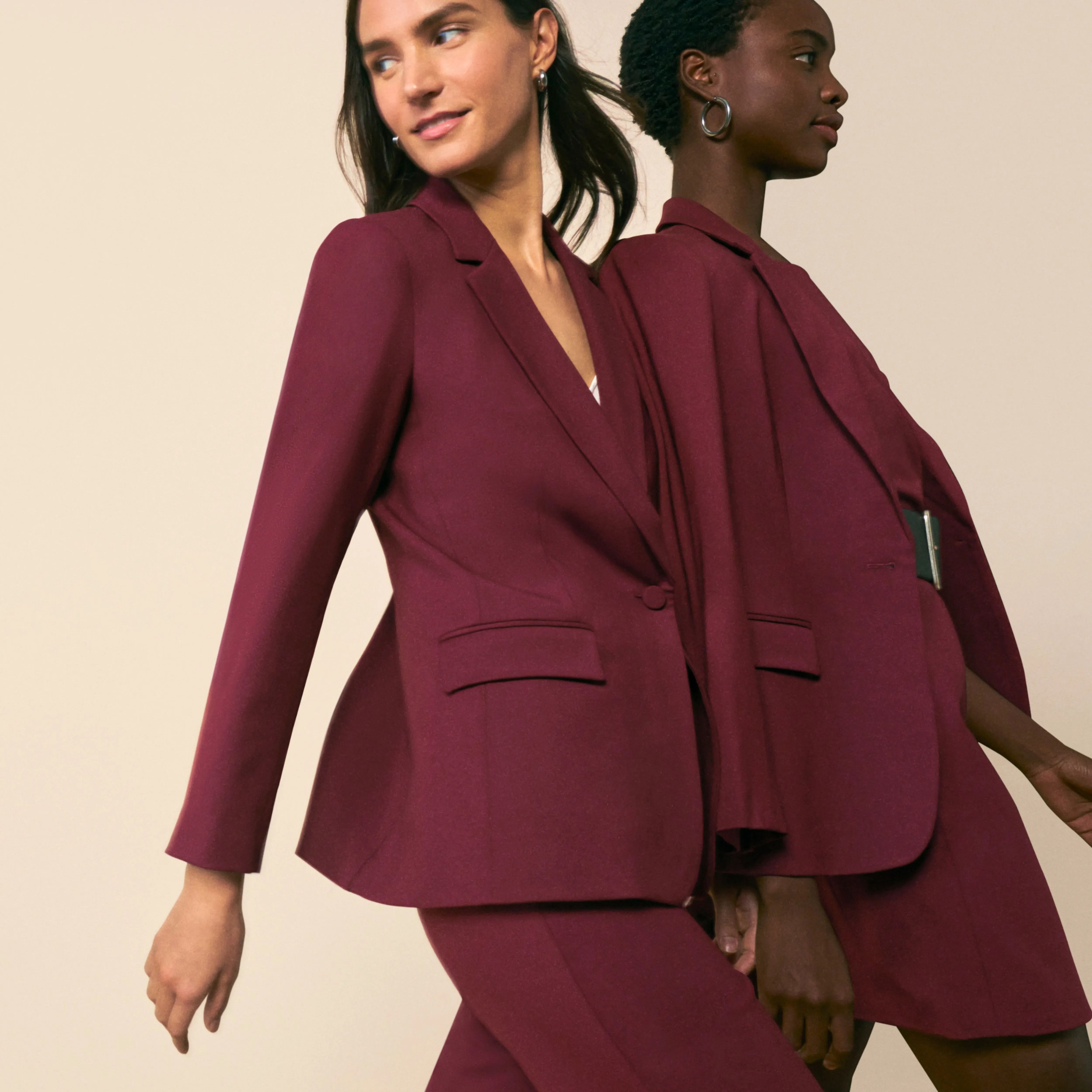 Rosie Dress - Washable Wool Twill :: Shiraz