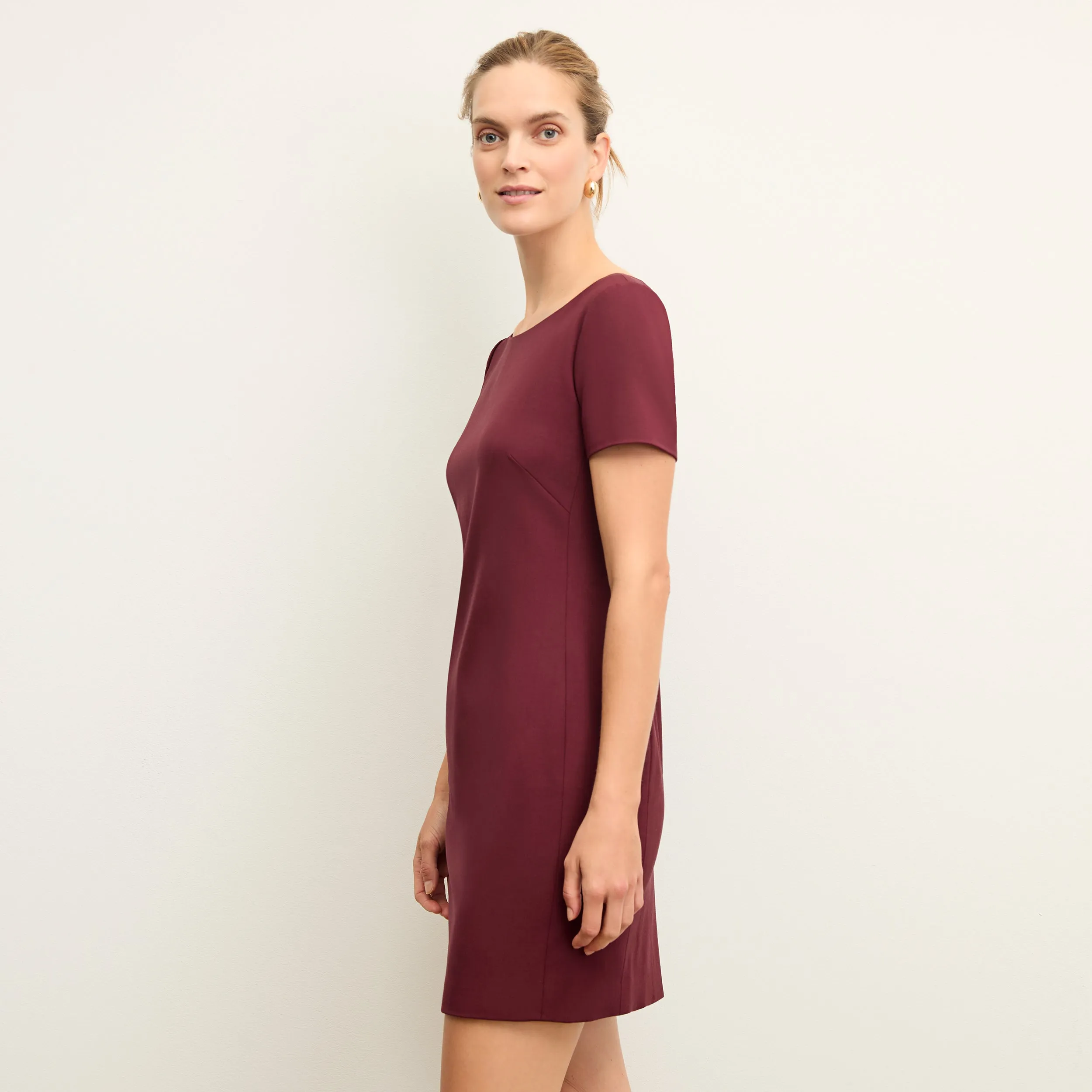 Rosie Dress - Washable Wool Twill :: Shiraz