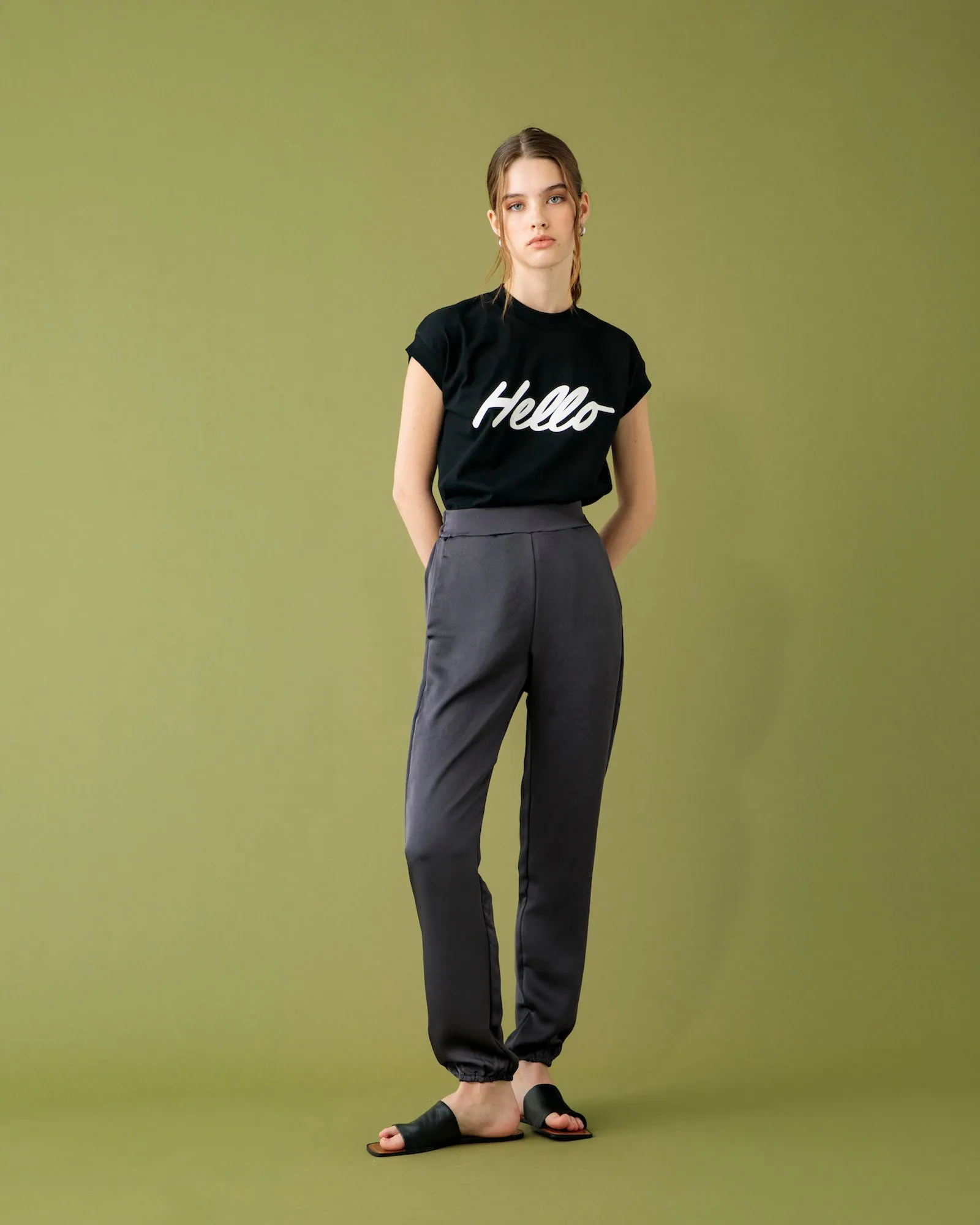 SATIN EASY JOGGER PANTS