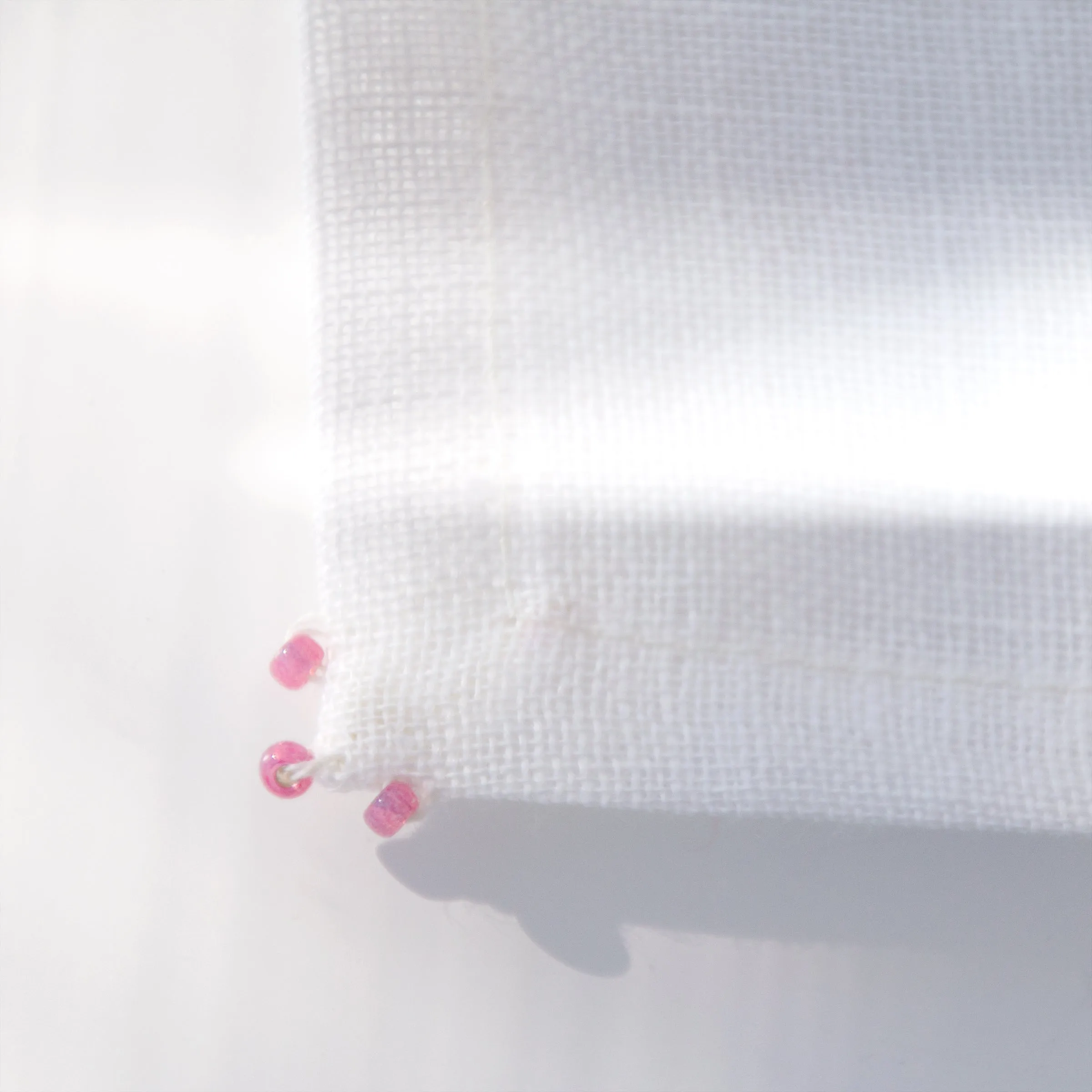 table linen, Brigitte, sheer, with fringe and beads