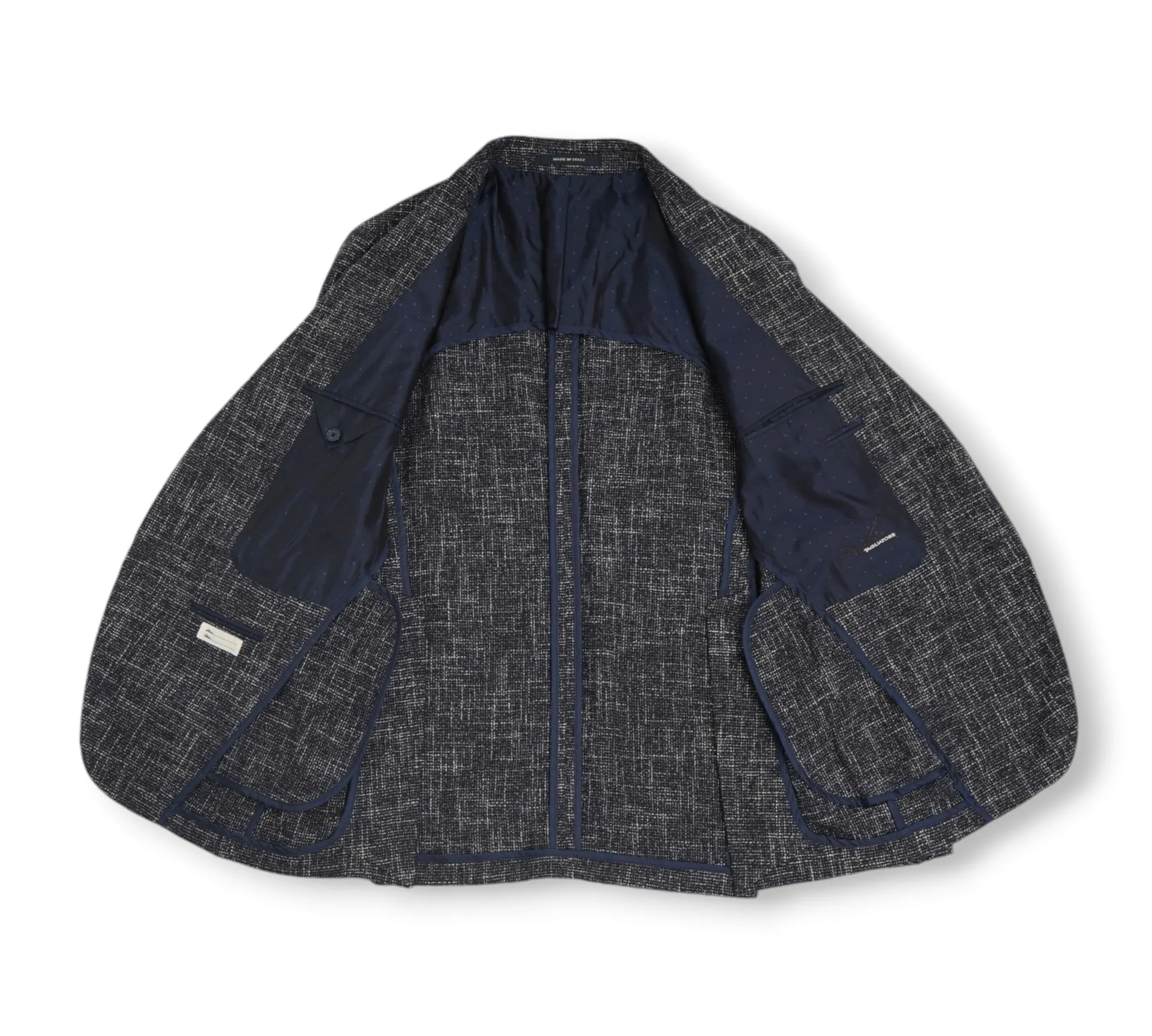 Tagliatore - Navy/White Cotton/Linen Sports Jacket 50