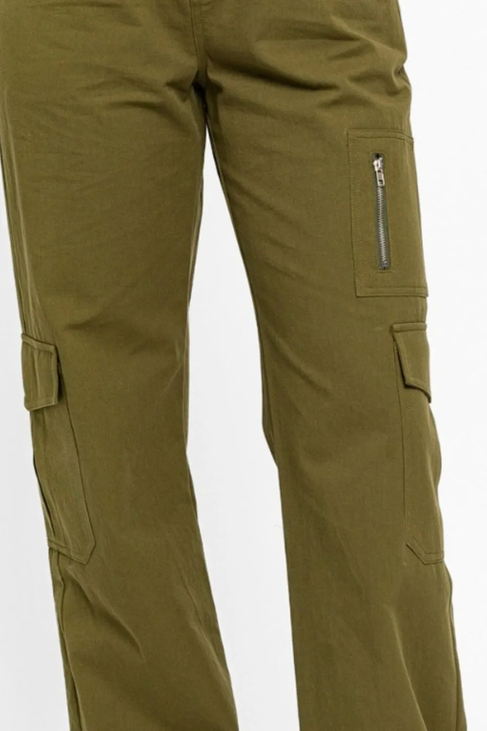 Tasha Apparel High Waisted Wide Leg Cargo Pants with Pockets [click for additional options]