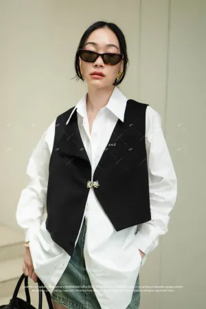 The Diva shirt and vest Black