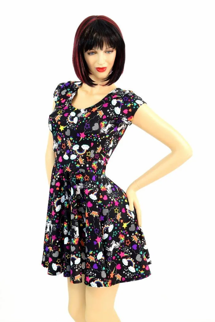 Unicorns and Rainbows Skater Dress