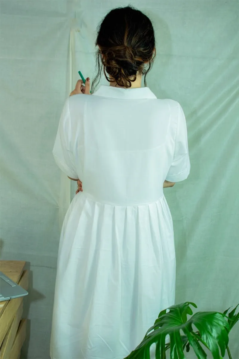White short formal dress